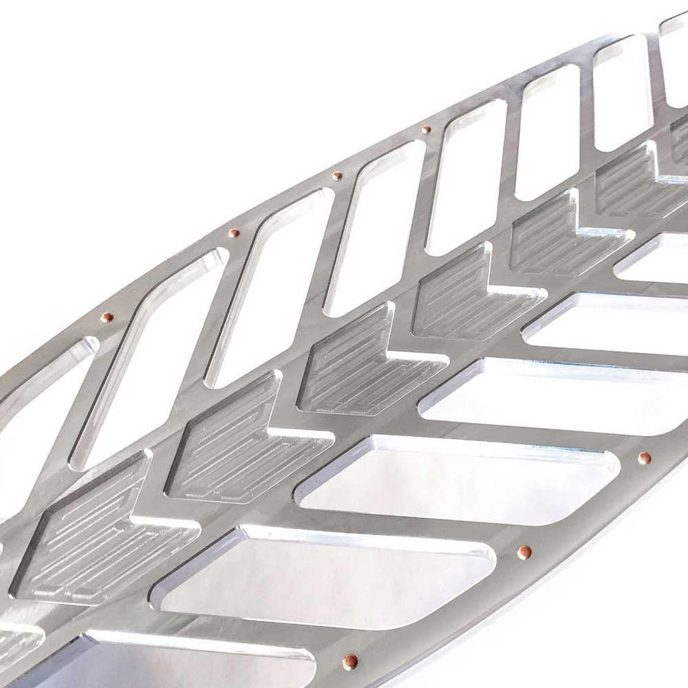 36" Flat Tail Billet Aluminum CNC Machined Longboard with Brass Rivets Skate Board Complete