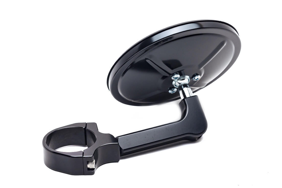 UTV INC 1¾" CLAMP ON 5" ROUND CONVEX SIDE MIRROR - BLACK