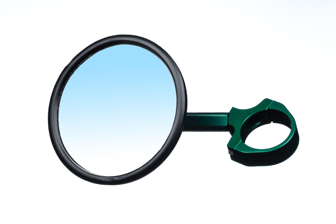 UTV INC 1.75" GREEN CLAMP ON 5" SIDE MIRROR