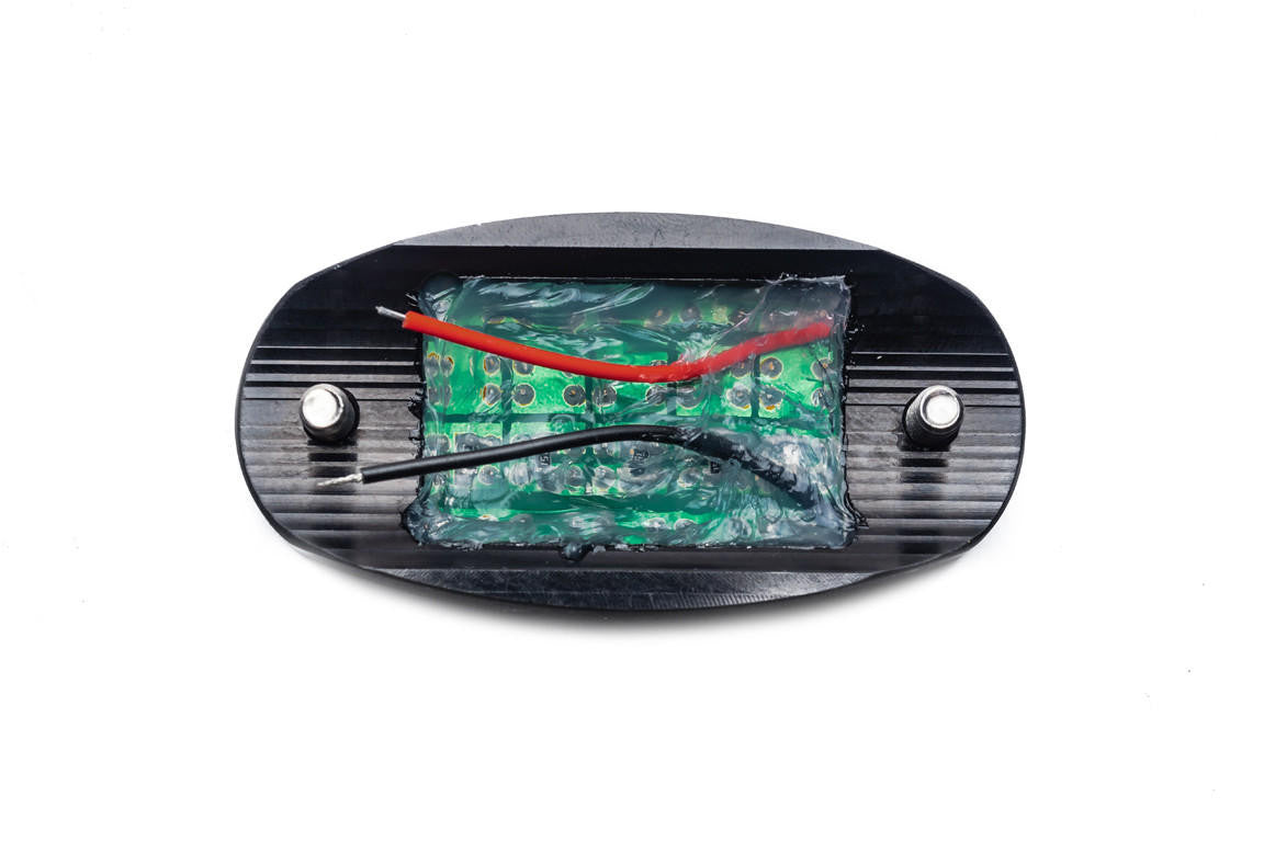 UTV INC 1.75" BILLET ALUMINUM 15 LED DOME LIGHT - BLACK ANODIZED FINISH