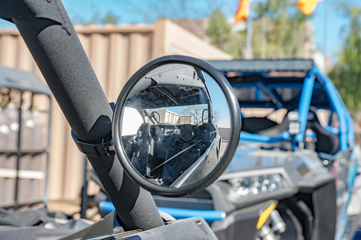 UTV INC 1.875" BLACK 5" ROUND SIDE MIRROR