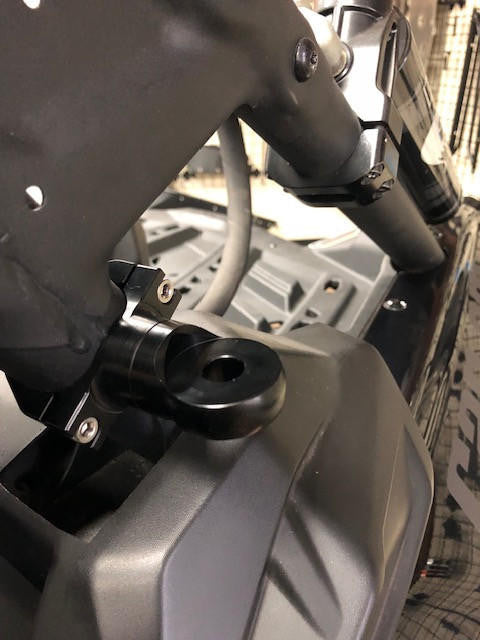 UTV INC 1.875” CLAMP ON BLACK ANODIZED BILLET ALUMINUM ADJUSTABLE WHIP MOUNT