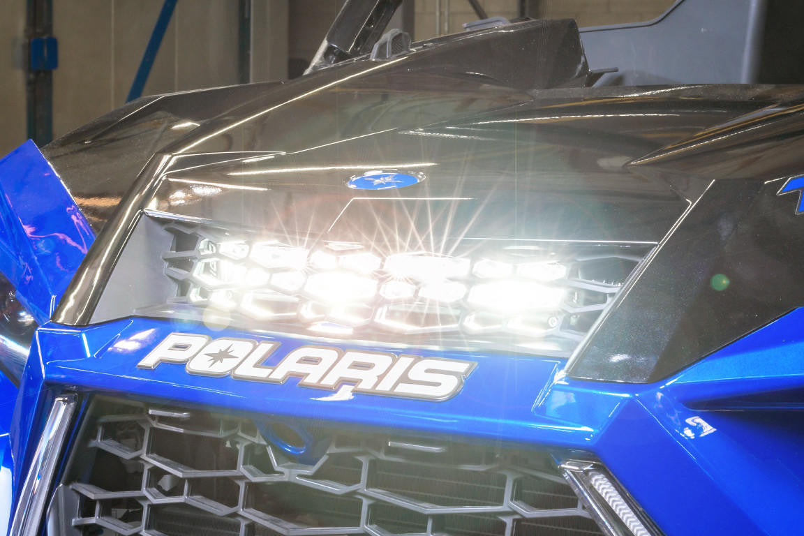 UTV INC 2019 + POLARIS RZR XP TURBO & TURBO S 10” SINGLE ROW HOOD GRILL LED LIGHT BAR MOUNTS