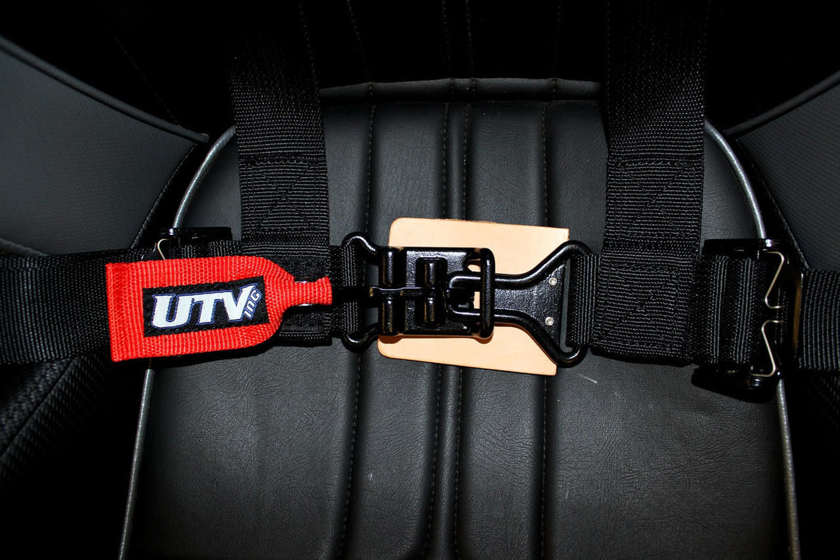UTV INC BLACK 2" H STYLE PADDED SEWN TOGETHER WITH STERNUM CLIP HARNESS RESTRAINT SYSTEM