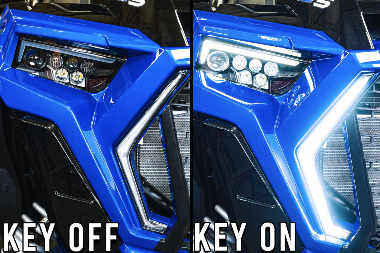 UTV INC POLARIS PLUG AND PLAY LED HEADLIGHT EYE BROW WIRING ADAPTER