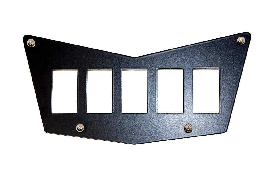 UTV INC POLARIS RZR BLACK 5 SWITCH DASH PLATE