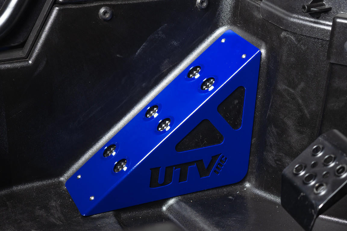 UTV INC POLARIS RZR BLUE DEAD PEDAL AND FOOT REST COVER SET