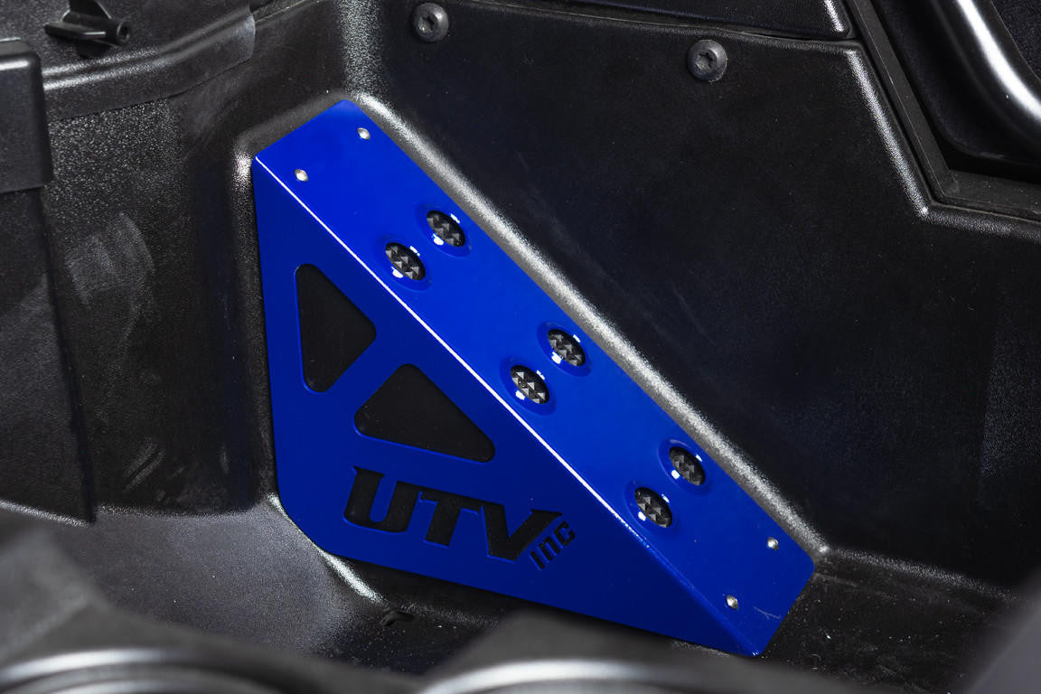 UTV INC POLARIS RZR BLUE DEAD PEDAL AND FOOT REST COVER SET