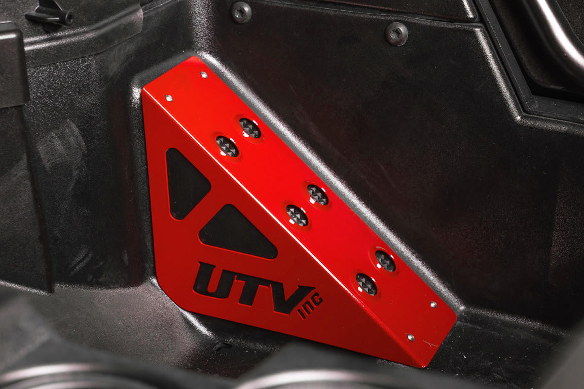 UTV INC POLARIS RZR RED DEAD PEDAL AND FOOT REST COVER SET