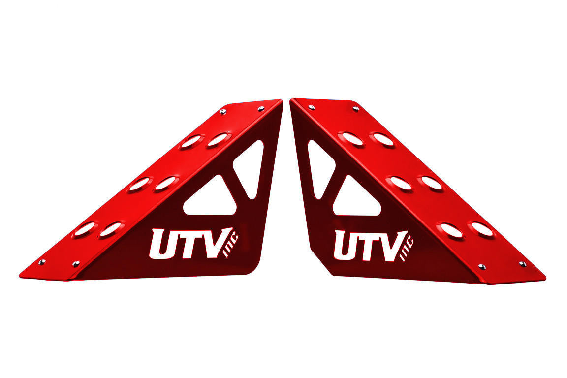 UTV INC POLARIS RZR RED DEAD PEDAL AND FOOT REST COVER SET