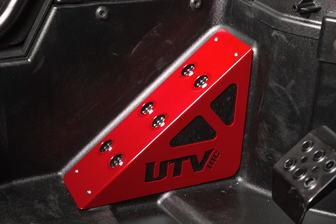 UTV INC POLARIS RZR RED DEAD PEDAL AND FOOT REST COVER SET