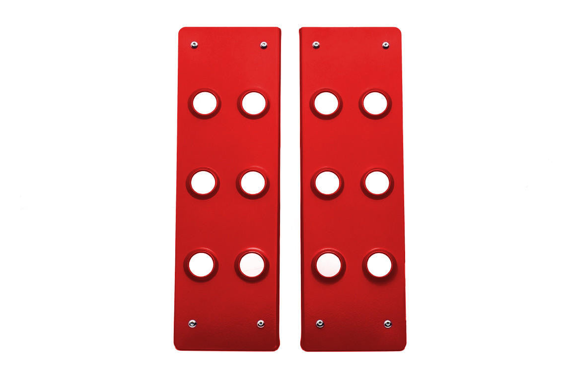 UTV INC POLARIS RZR RED DEAD PEDAL AND FOOT REST COVER SET