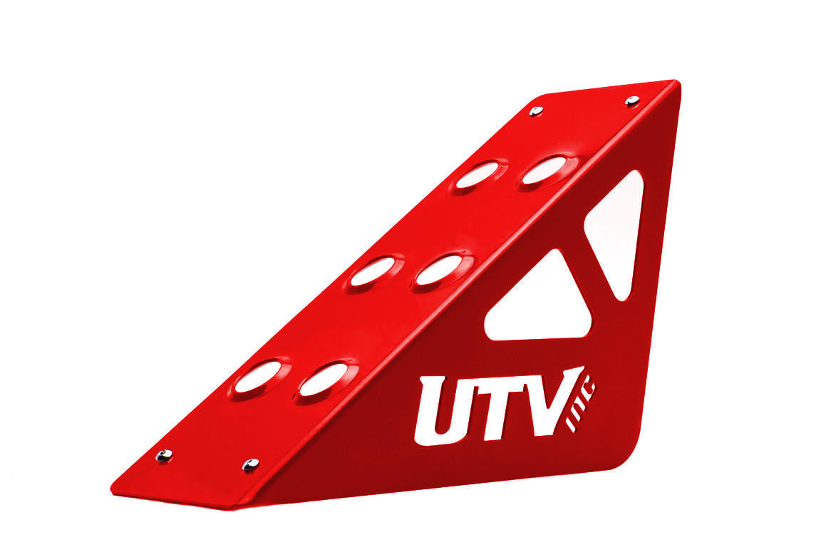 UTV INC POLARIS RZR RED DEAD PEDAL AND FOOT REST COVER SET