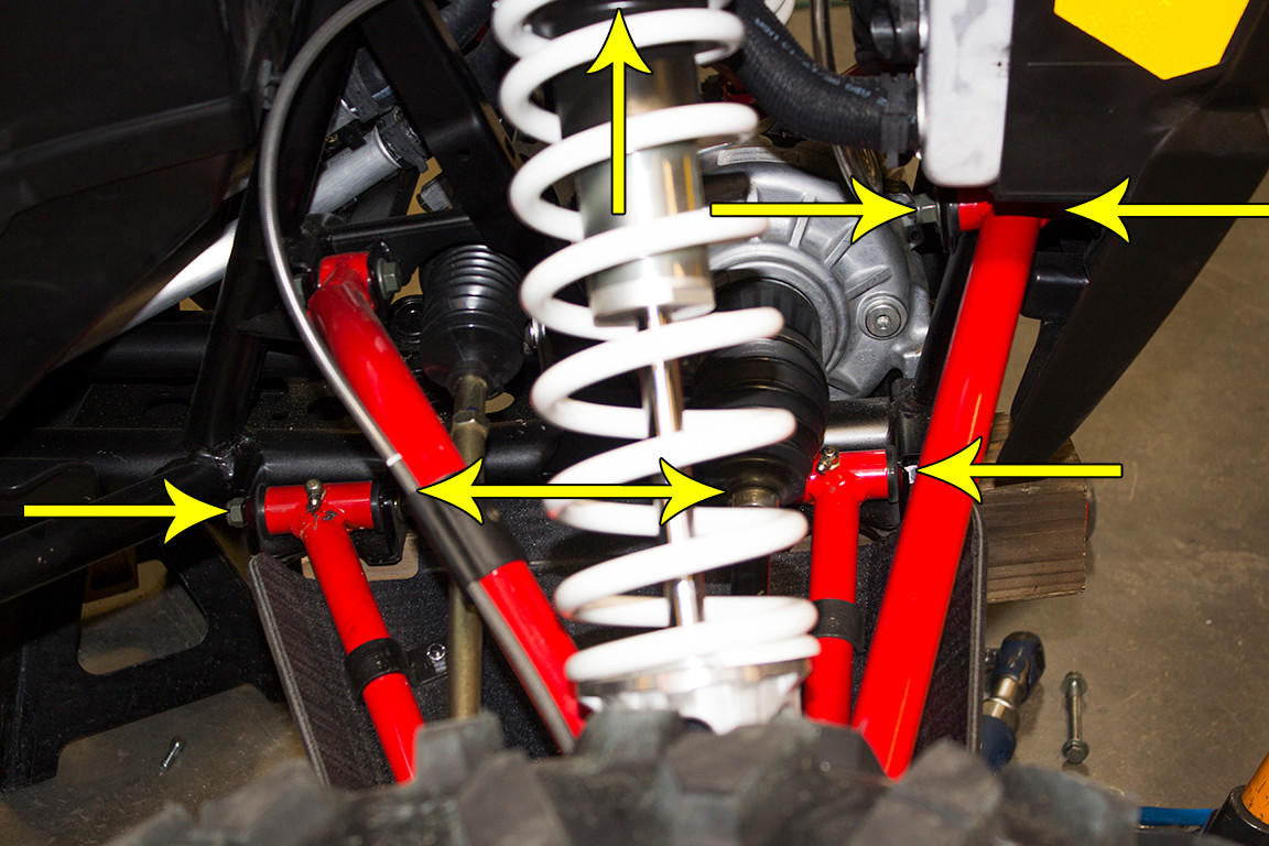 UTV INC POLARIS RZR XP 1000 & 900S 5 PIECE FRONT GUSSET KIT