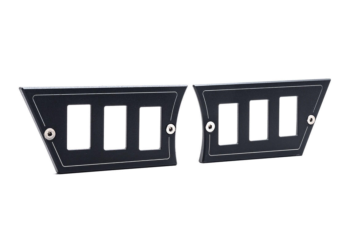 UTV INC POLARIS RZR XP 1000 & 900S BILLET ALUMINUM 6 SWITCH DASH PLATE - BLACK
