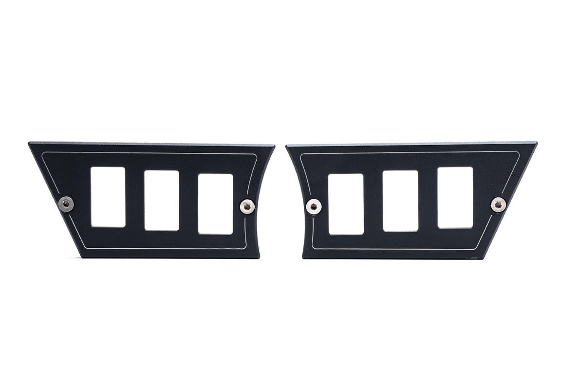 UTV INC POLARIS RZR XP 1000 & 900S BILLET ALUMINUM 6 SWITCH DASH PLATE - BLACK