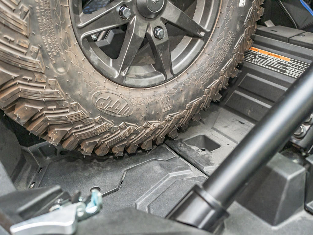 UTV INC POLARIS RZR XP TURBO S CLAMP ON IN THE BED SPARE TIRE MOUNT