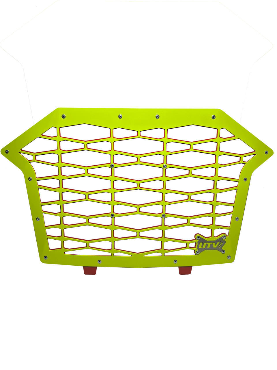 UTV INC PRO R, PRO XP & TURBO R 2 PC GRILL LIME/RED