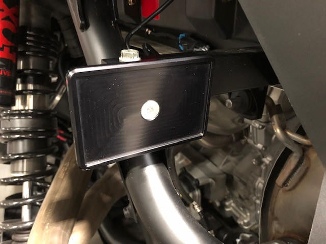UTV INC RZR PRO R BILLET REGISTRATION STICKER MOUNT BLACK