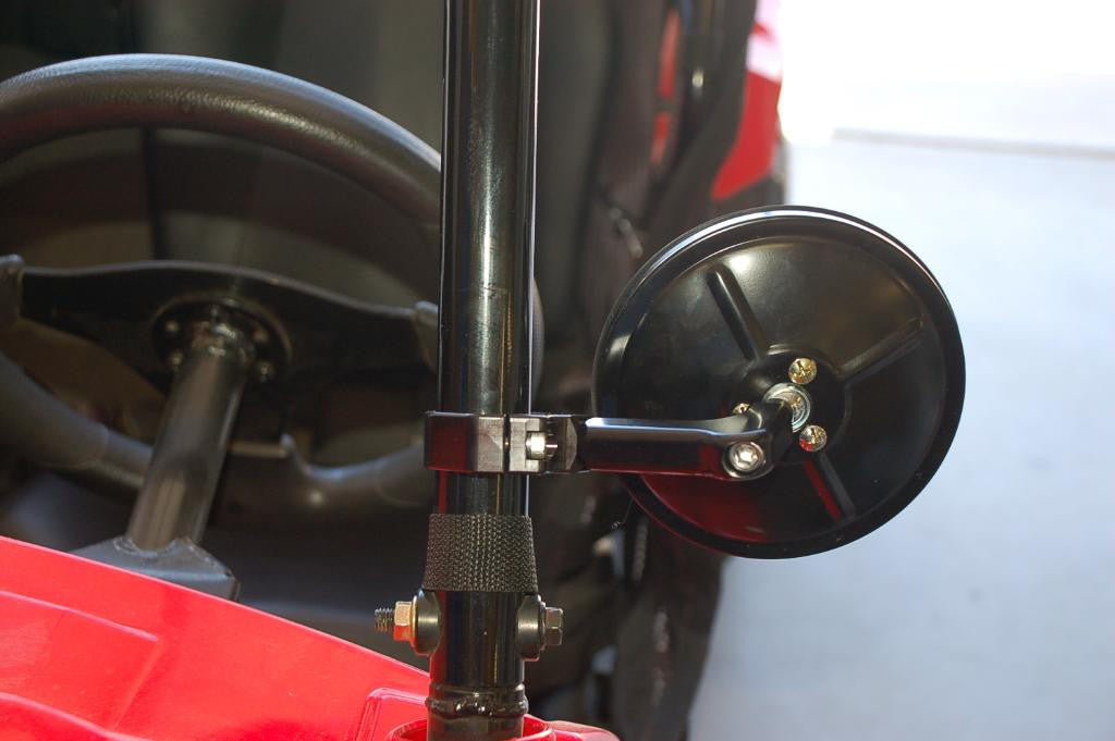 UTV INC 1¼" BLACK ROUND CONVEX SIDE MIRROR