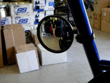 UTV INC 1½" CLAMP ON 5" ROUND CONVEX SIDE MIRROR - BLACK