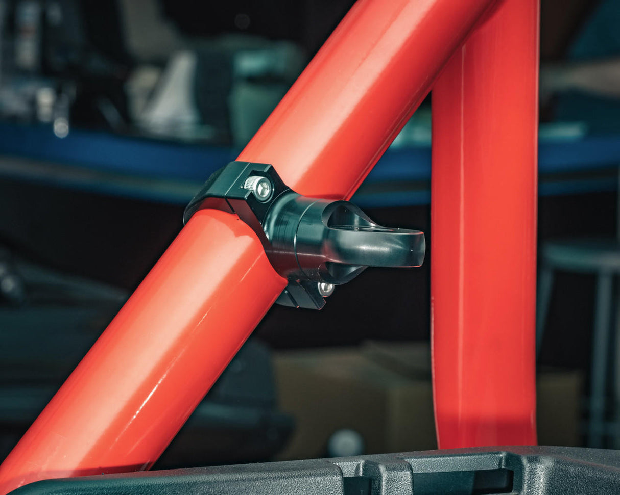 UTV INC 1.75” CLAMP ON BLACK ANODIZED BILLET ALUMINUM ADJUSTABLE WHIP MOUNT