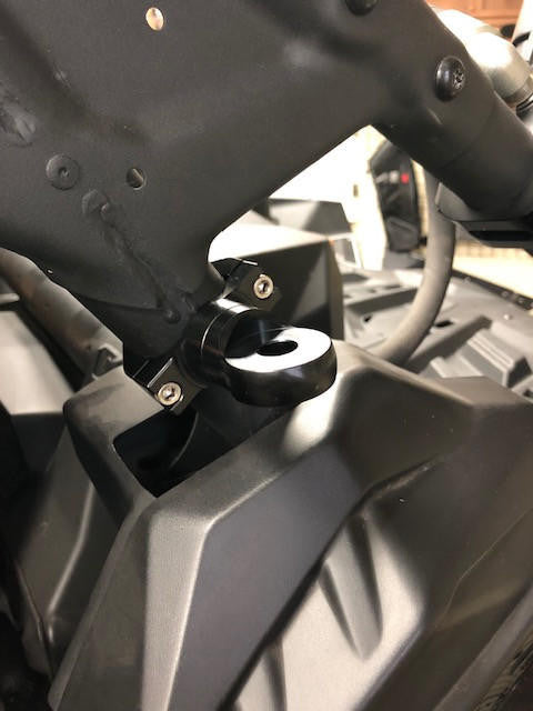UTV INC 1.875” CLAMP ON BLACK ANODIZED BILLET ALUMINUM ADJUSTABLE WHIP MOUNT