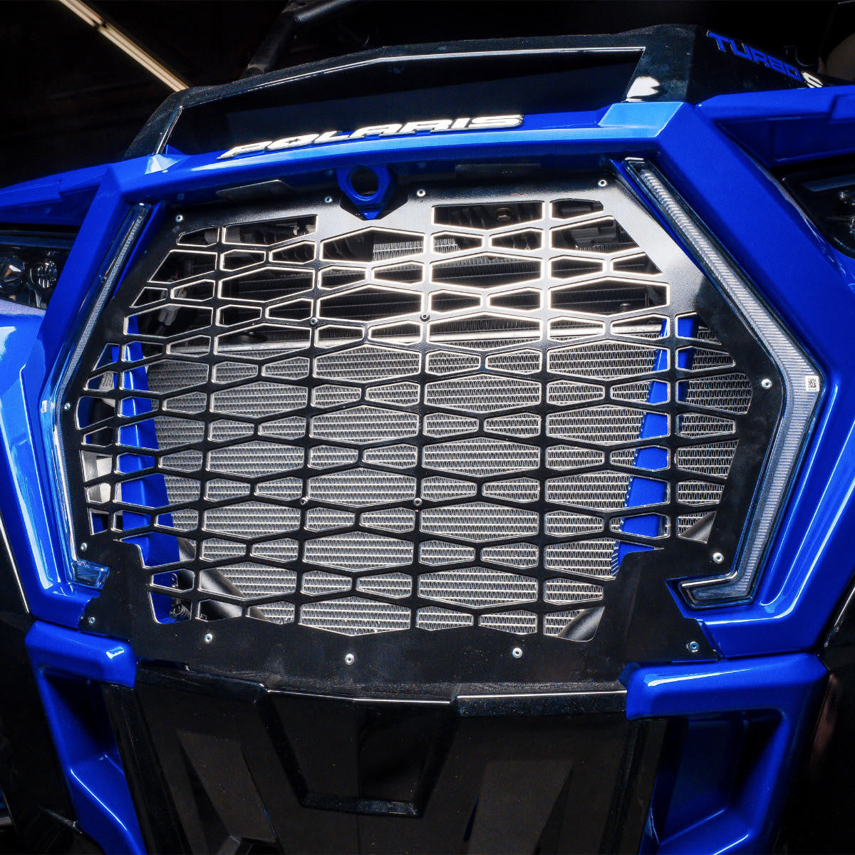 UTV INC 2019+ POLARIS RZR XP BLACK & SILVER 2 PIECE ALUMINUM GRILL