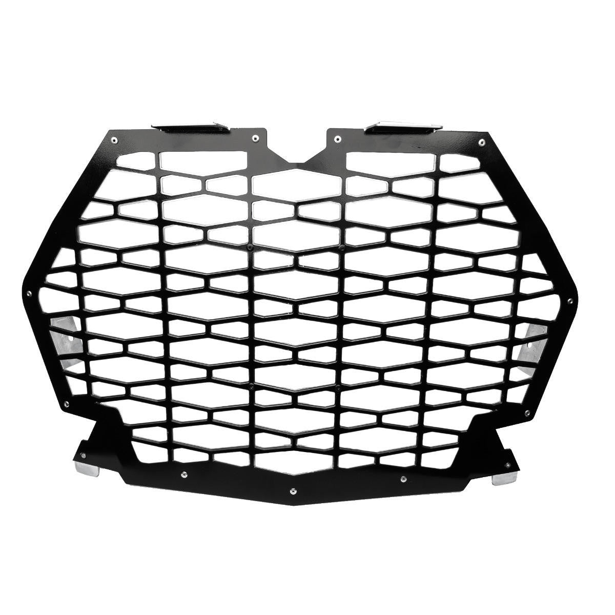 UTV INC 2019+ POLARIS RZR XP BLACK & SILVER 2 PIECE ALUMINUM GRILL