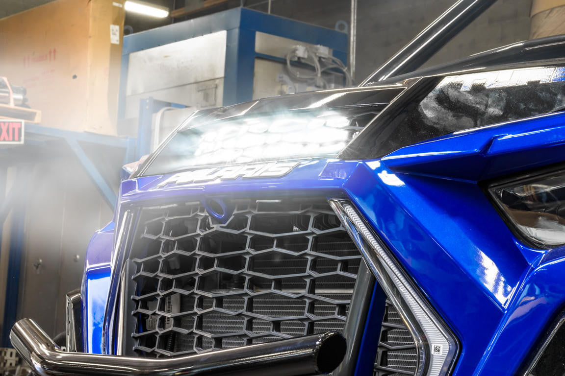 UTV INC 2019 + POLARIS RZR XP TURBO & TURBO S 10” SINGLE ROW HOOD GRILL LED LIGHT BAR MOUNTS