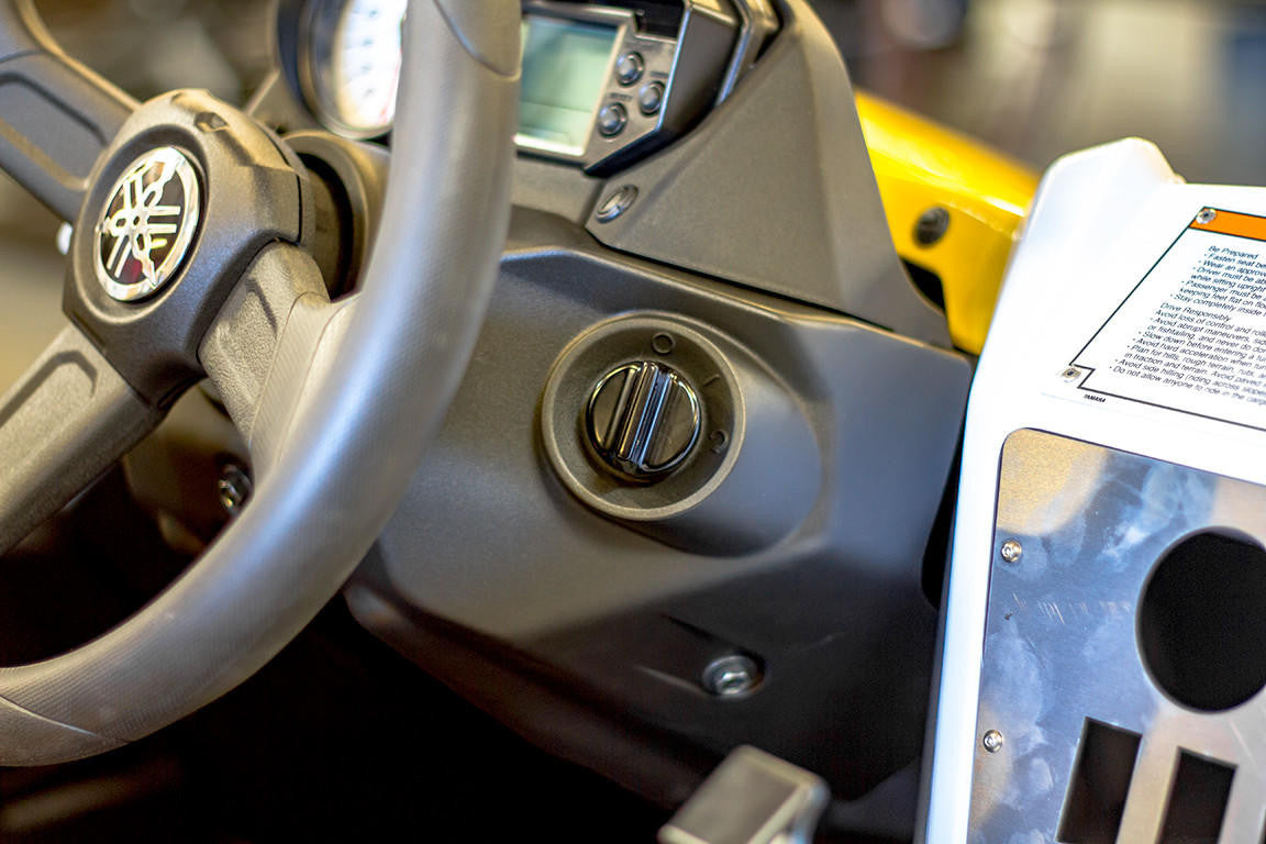 UTV INC 6 BOLT STEERING WHEEL PUSH TO TALK FLUSH MOUNT BUTTON HOLDER