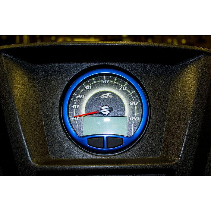 UTV INC ARCTIC CAT WILDCAT BLUE ANODIZED BILLET SPEEDOMETER BEZEL COVER
