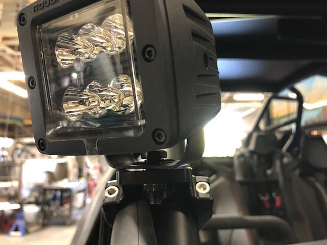 UTV INC BIILET 2.0" CLAMP ON A-PILLAR MOUNT - BLACK