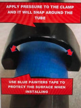 UTV INC MACHINED BILLET ALUMINUM 1.5" CLAMP ON 5" ROUND SIDE MIRROR