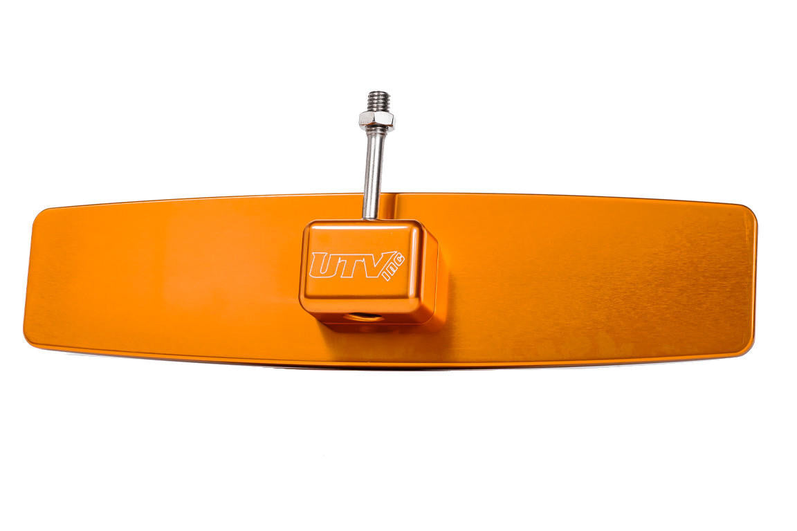 UTV INC ORANGE BILLET ALUMINUM PANORAMIC REAR VIEW MIRROR