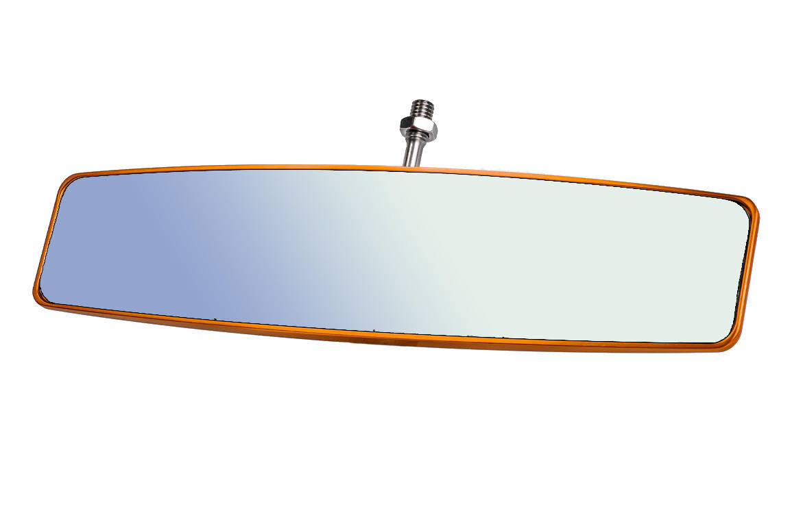 UTV INC ORANGE BILLET ALUMINUM PANORAMIC REAR VIEW MIRROR