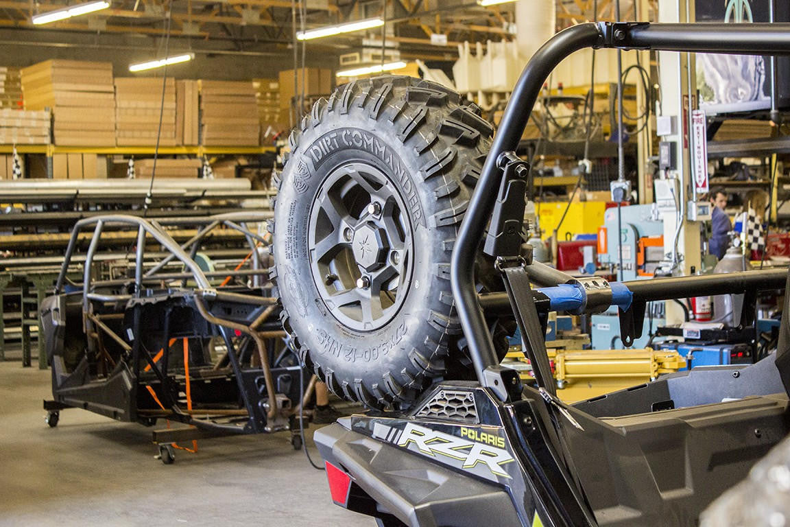 UTV INC POLARIS RZR 900S & 4 SEAT BED SIDE SPARE TIRE MOUNT
