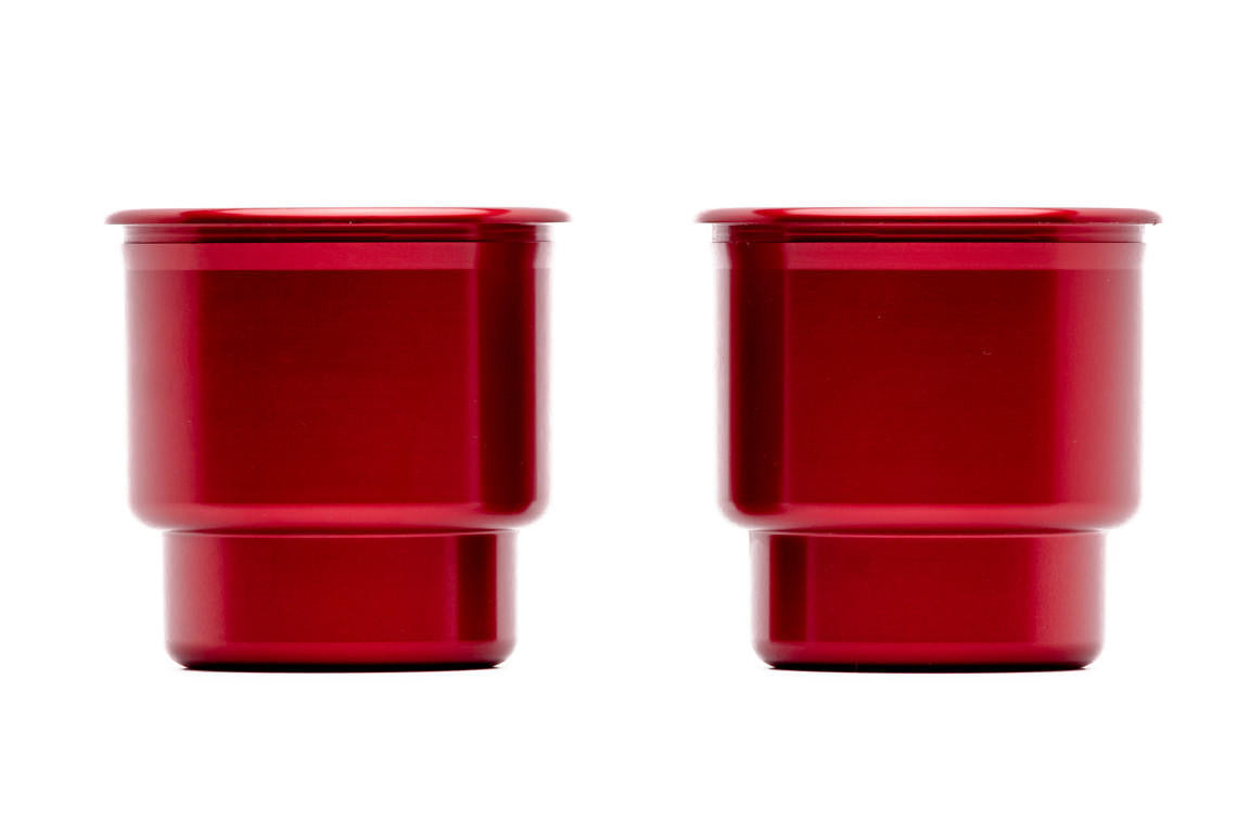 UTV INC POLARIS RZR RED ANODIZED BILLET CUP HOLDERS