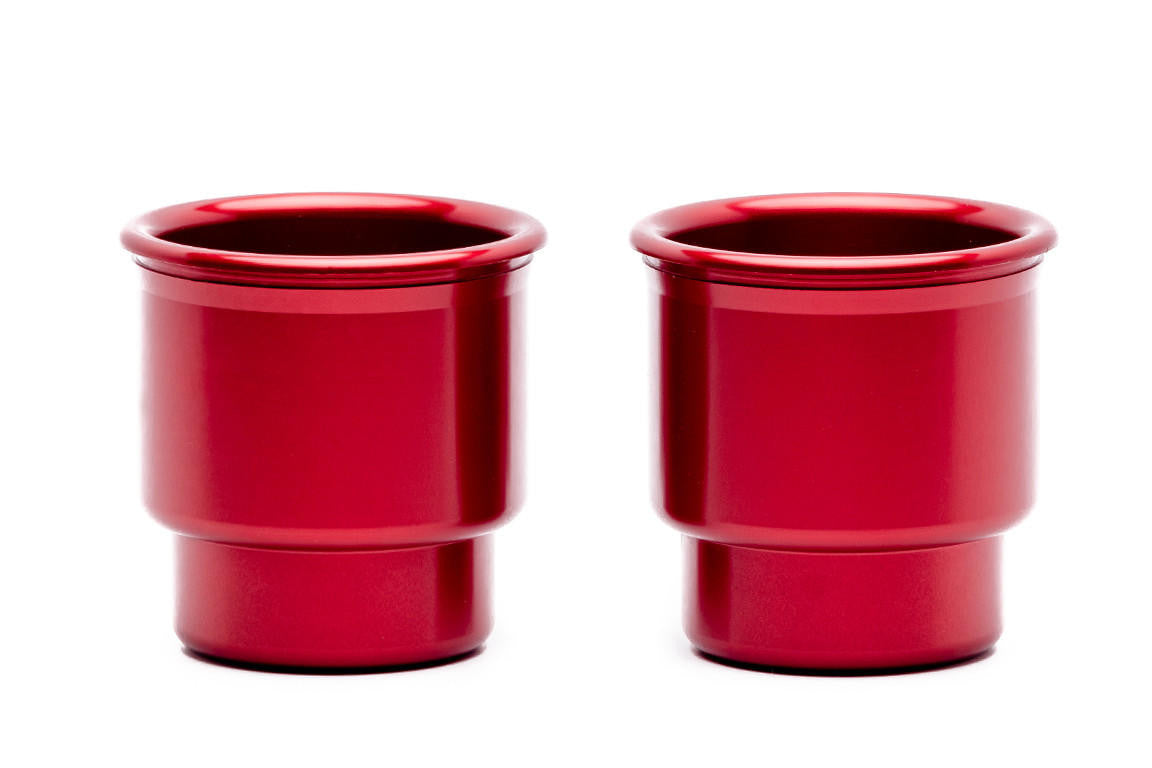 UTV INC POLARIS RZR RED ANODIZED BILLET CUP HOLDERS