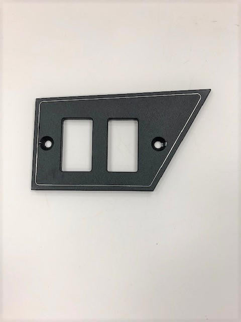UTV INC POLARIS RZR XP 1000 & XP TURBO BILLET ALUMINUM 2 SWITCH DASH PLATE - BLACK