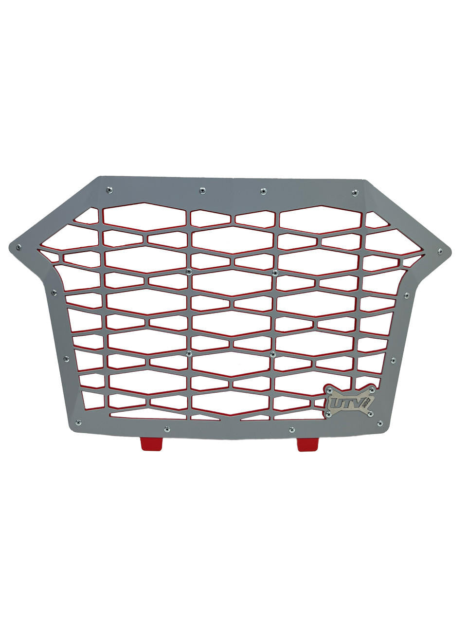 UTV INC PRO R, PRO XP & TURBO R  2 PC GRILL GHOST GREY/RED