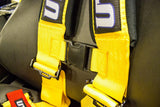 UTV INC YELLOW 3" H STYLE 4 PT HARNESS WITH SEWN IN PADS, STERNUM STRAP & SEWN TOGETHER